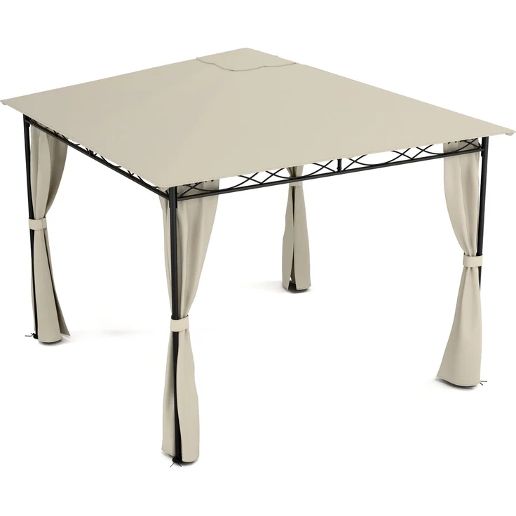 Blumfeldt Mondo - Pergola Partyzelt Gartenzelt Gazebo, Größe: 2,95 x 2,6 x 2,95 m (BxHxT), 4 Seitenteile, EasyMount Concept, Witterungsschutz: UV / Wind / Regen, dunkelgrau – Bild 11