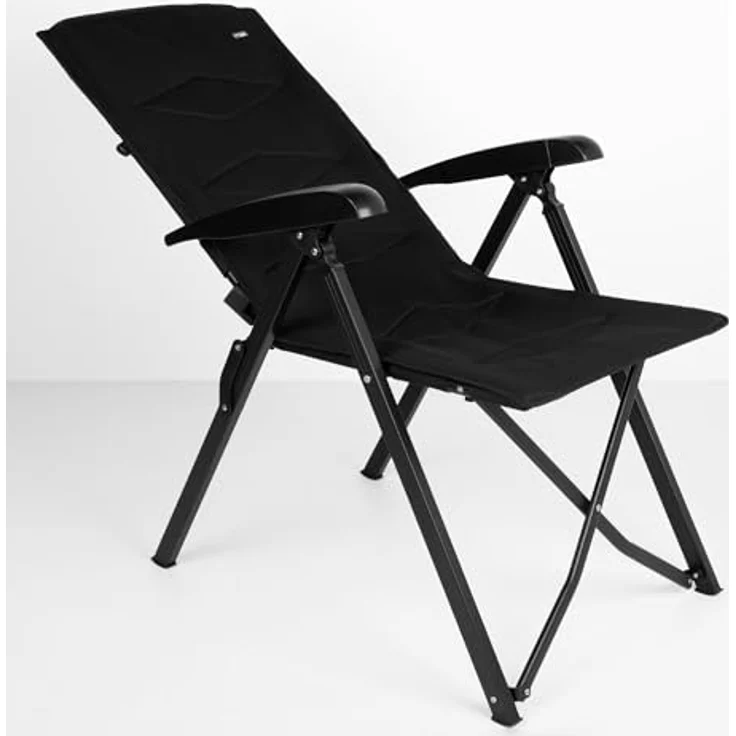 AKTIVE Gepolsterter Klappstuhl, Schwarz, 49 x 76 x 109 cm, 5 Positionen, Tragkraft 110 kg, Rutschfeste Stopper, Aluminiumrahmen, Polyestergewebe, Klappstühle, Inkl. Tragetasche (63058) – Bild 5