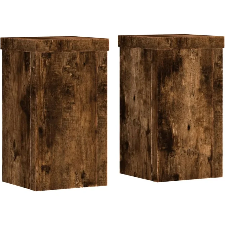 vidaXL Pflanzenständer 2 Stk. Räuchereiche 10x10x18 cm Holzwerkstoff 852883 – Bild 2