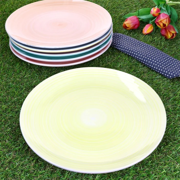 MamboCat Speiseteller Pastello 6er Set Speiseteller Ø27cm Steingut Platte groß Essteller – Bild 3