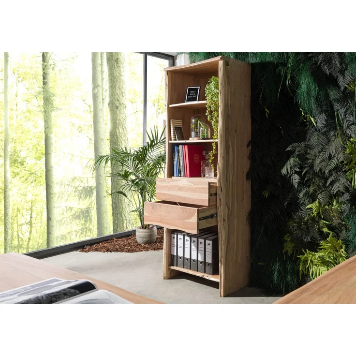 Regal Akazie 71x45x204 natur lackiert PURE ACACIA #111 – Bild 3