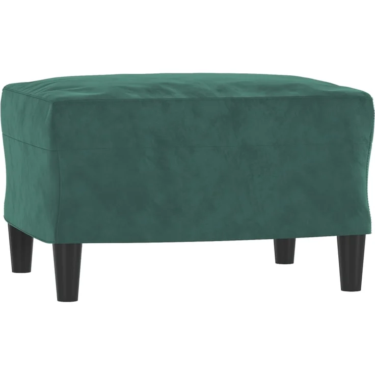 vidaXL Sessel mit Hocker Dunkelgrün 60 cm Samt 3201166 – Bild 4