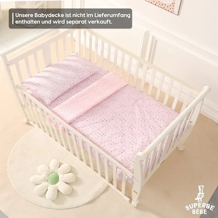 SUPERBE BEBE Kinderkissen Mit Kopfkissenbezug Baumwolle - Kissen für Kinder 1 bis 3 Jahre Größe 33x45 cm - Weiches Kissen Hypoallergen Maschinenwaschbar Ideal Fürs Bett oder Auf Reisen EIN Nickerchen – Bild 8