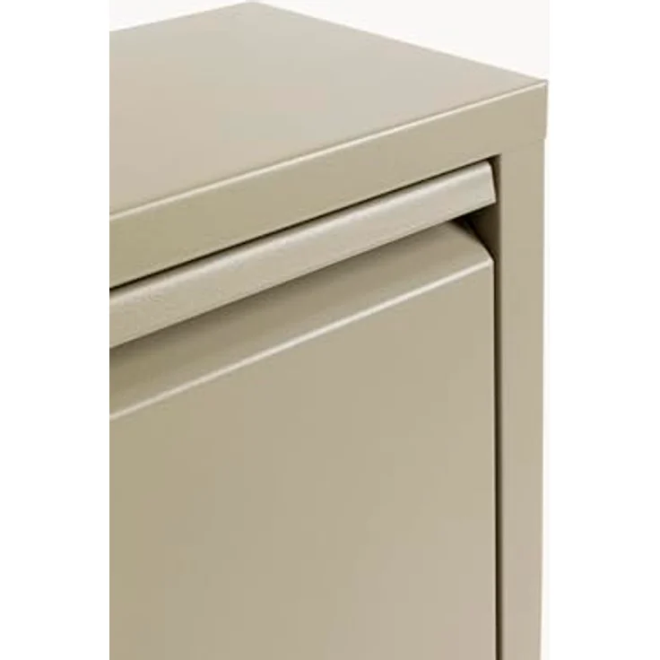 Kare Design Schuhschrank Caruso, Khaki, 104 x 50 x 15 cm, Schuhablage, Schuhkipper, Schuhregal, mit 3 Klappen, für 6 Paar Schuhe, Stahl, Schmal, Platzsparend, Hoch, Eingangsbereich – Bild 4