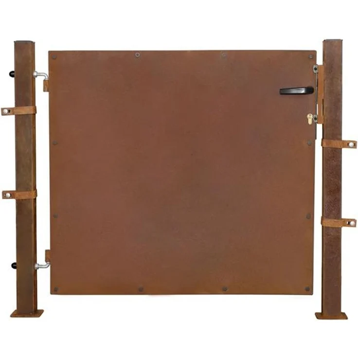 Gartentür Zauntür Gartentor 120cm Rost Hoftor Hoftür Gartenpforte Zauntor Design – Bild 6