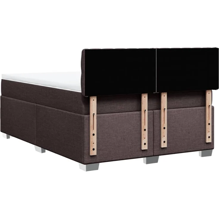 vidaXL Boxspringbett mit Matratze Dunkelbraun 160x200 cm Stoff 3285949 – Bild 10