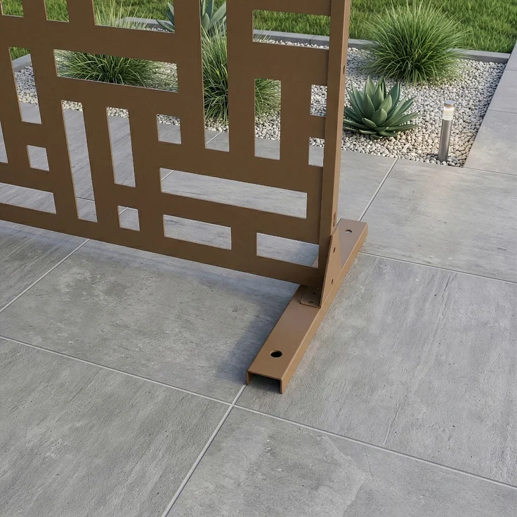 Trennwand Bernalda 180x90 cm Stahl Braun [casa. pro] – Bild 5