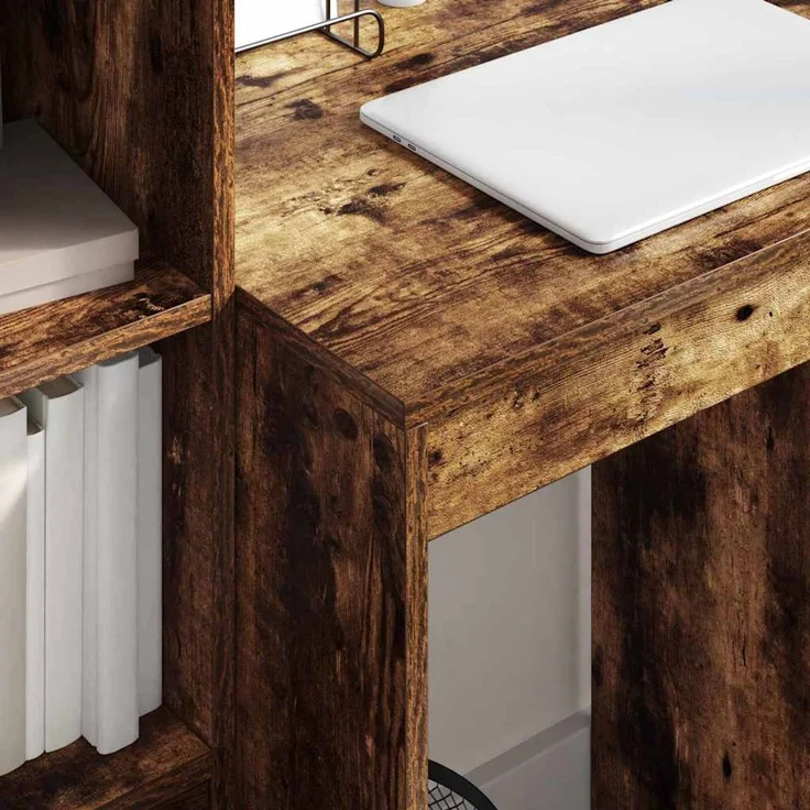 vidaXL Schreibtisch Geräucherte Eiche 60 x 50 x 76 cm 869414 – Bild 3
