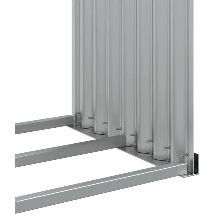 vidaXL Kaminholzunterstand Hellgrau 120x45x100 cm Verzinkter Stahl 364553 – Bild 6