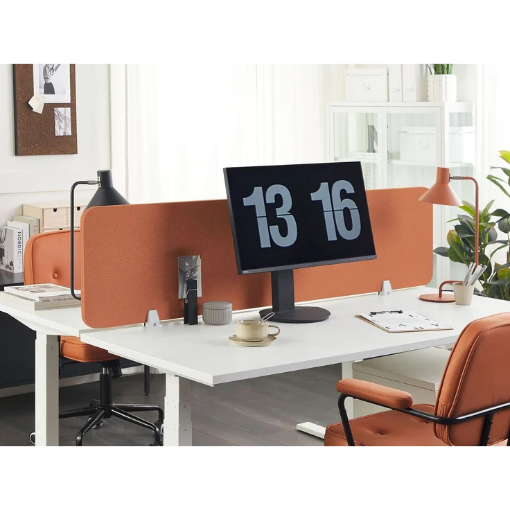 Schreibtischtrennwand WALLY 160 x 40 cm Hellrot – Bild 3