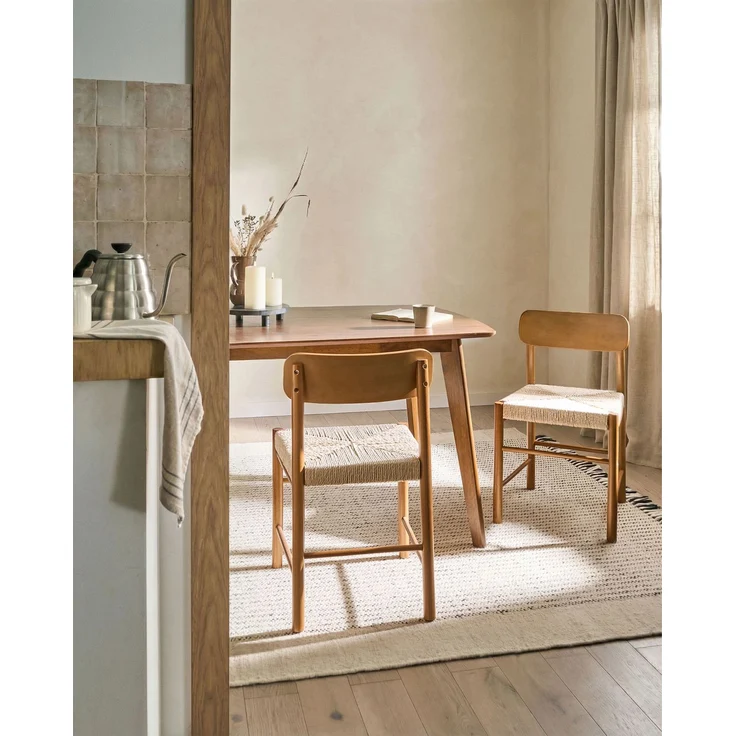 Esszimmerstuhl 2er Set DIGNE Holz Braun – Bild 3