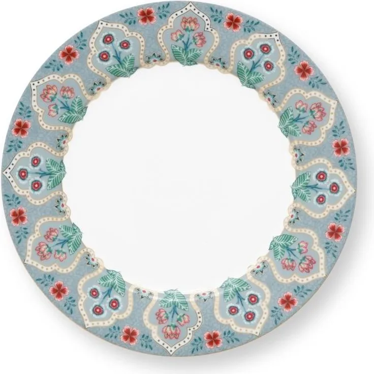 Pip Studio Frühstücksteller Flower Festival Deco Hellblau (21 cm) 51.001.285