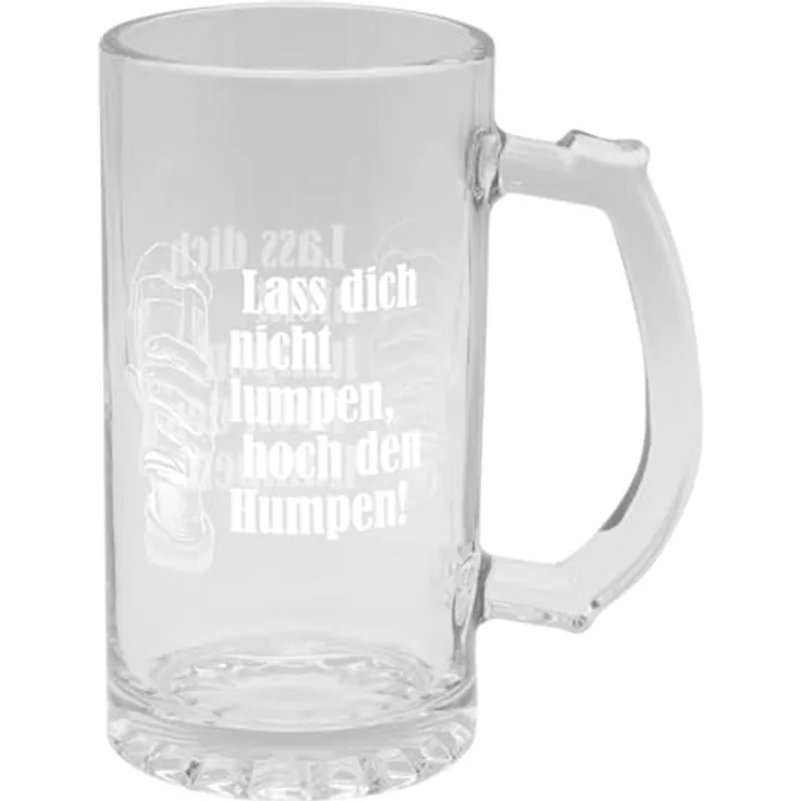Geda Labels GmbH Bierglas Lass dich nicht Lumpen, 1-tlg, Glas, Klar, 500ml, in Geschenkverpackung