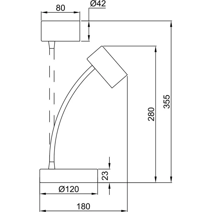 Flexible Schreibtischlampe TARYN Schwarz, Höhe 28cm – Bild 7