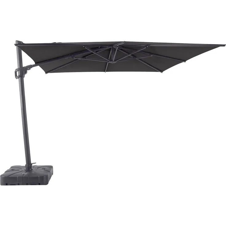 MWH Ampelschirm Monte Carlo anthrazit 300 x 300cm Sonnenschirm Gatenschirm Alu
