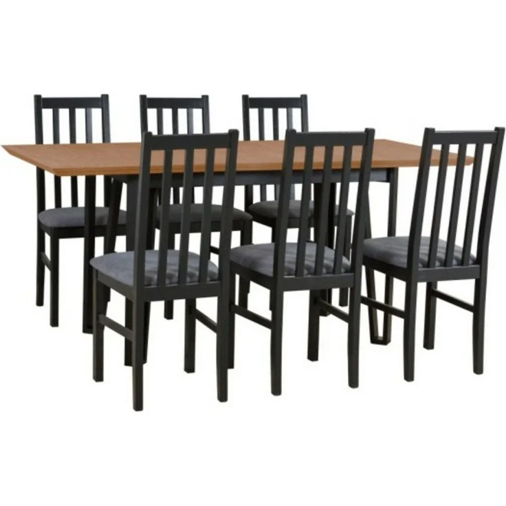 MOEBLO Stuhl BESO 10 (Eleganter Massivholz-Stuhl – zeitloses Design und hoher Sitzkomfort für stilvolle Wohnräume Polsterstühle, Holzstühle, Esszimmerstühle, Massivholz, 5 St), (BxHxT):43 x 97 x 40 cm – Bild 3