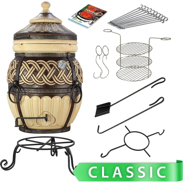 Tandoor Thor aus Schamott mit Zubehör Classic 7-teilig – Bild 1