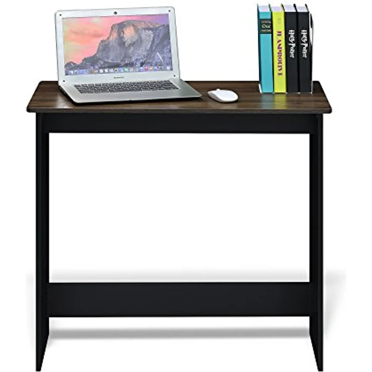 Furinno Simplistic Schreibtisch, Computertisch, PC-Tisch, Bürotisch, Holz, Columbia Walnut / Schwarz, 39. 4 x 80 x 75. 7 cm – Bild 5
