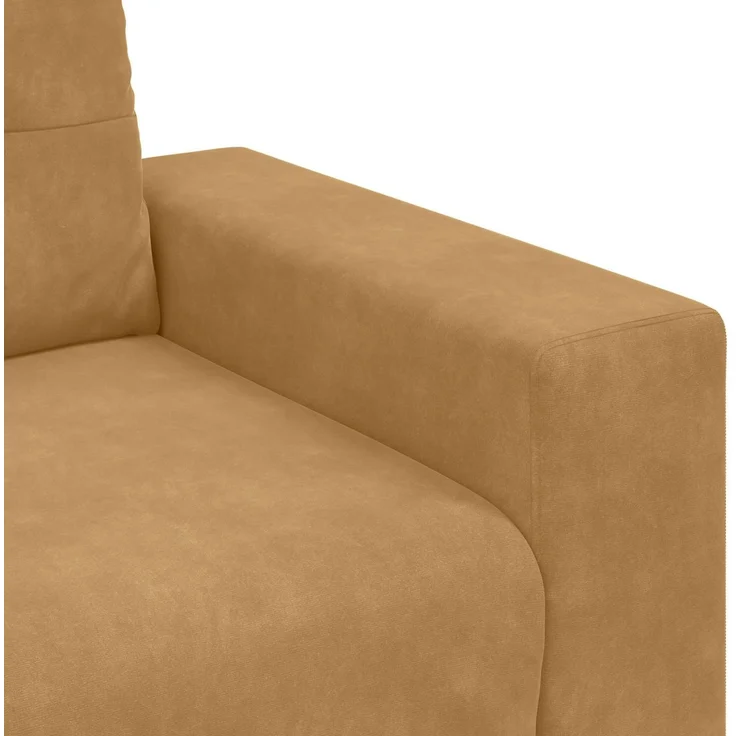 vidaXL | Zweisitzer-Sofa | mit Kissen Braun Samt 4105117 – Bild 4