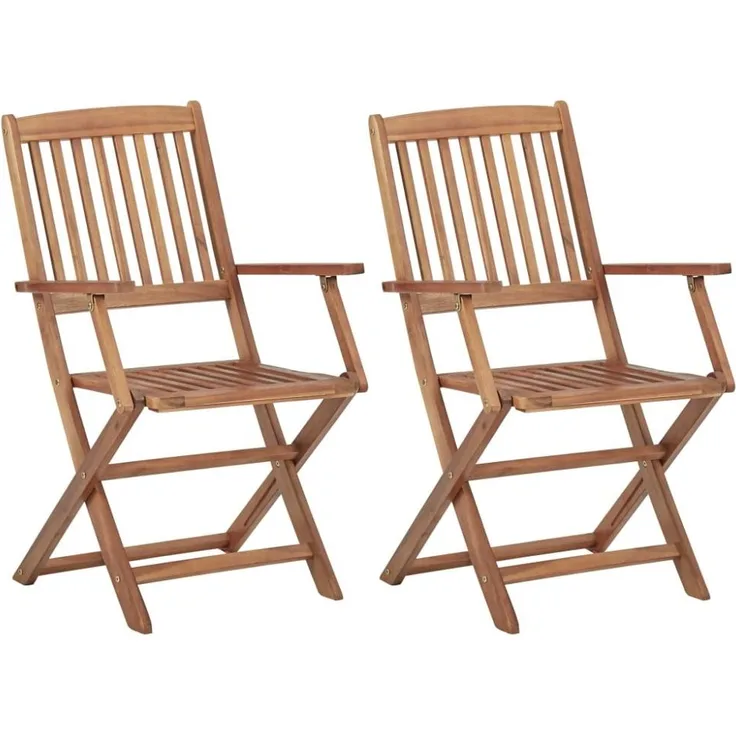 vidaXL Klappbare Gartenstühle 2 Stk. Massivholz Akazie 313601
