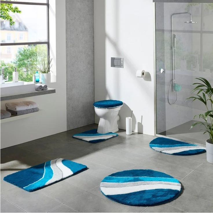 Erwin Müller Badematte WC-Vorlage "Veria", Höhe 27 mm, eckig, Streifen – Bild 2