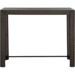vidaXL Garten-Bartisch, Polyrattan, Braun, 140,5 x 60,5 x 110,5 cm