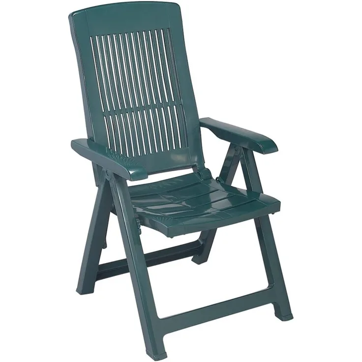PROGARDEN Klappsessel Tampa 50x44x111 cm grün Kunststoff Gartenstuhl Klappstuhl