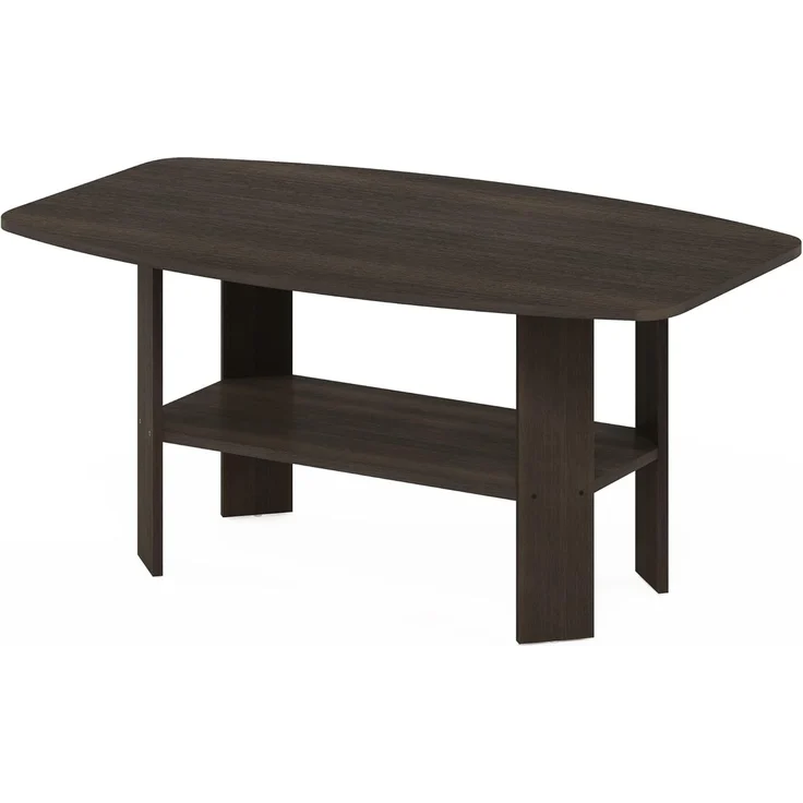 Furinno Couchtisch im schlichten Design, Dunkelbraun – Bild 7