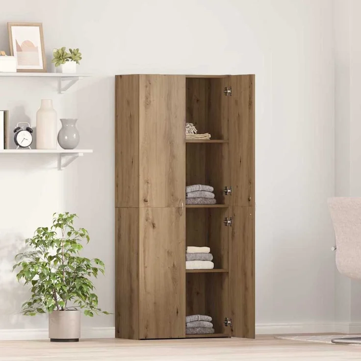 vidaXL Büroschrank Artisan-Eiche 60 x 32 x 152,5 cm Holzwerkstoff 3365559 – Bild 4