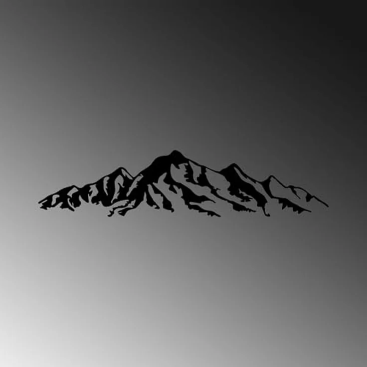 Wallity 'Mountain - 285' Dekoratives Wandaccessoire aus Metall, Schwarz, 68 x 16 cm – Bild 5