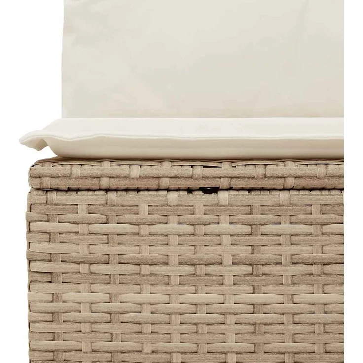 vidaXL 4-tlg. Garten-Sofagarnitur mit Kissen Beige Poly Rattan 3325950 – Bild 9