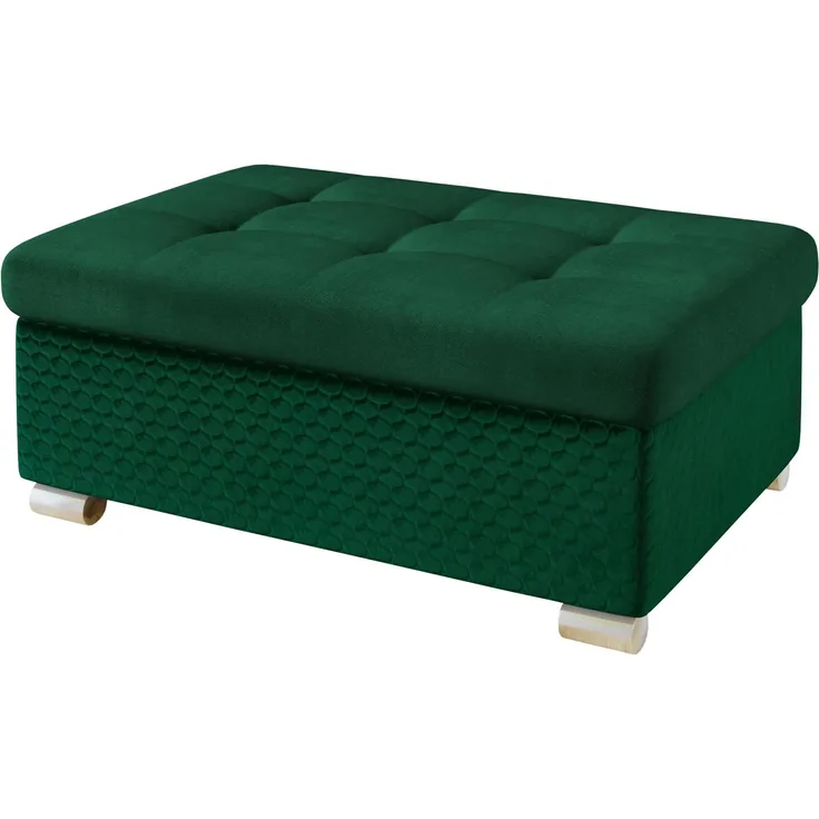 Polsterhocker Niko Groß (Farbe: Magic Velvet 2225-151 + Venus Velvet 2941)