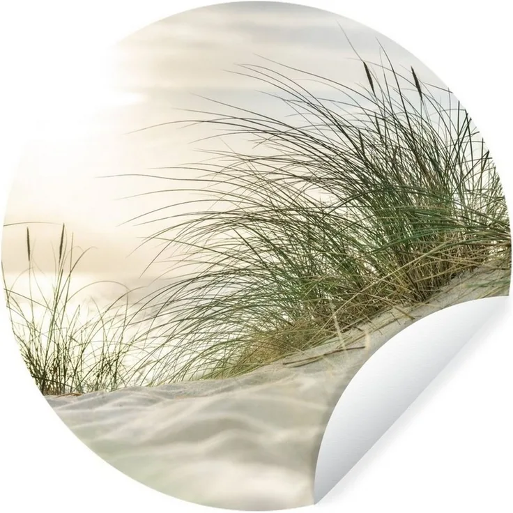 MuchoWow Wandsticker Dünen mit Strandhafer in der Sonne des Nationalparks Schleswig-Holstei (1 St), Wandtattoo Selbstklebend, Wohnzimmer Deko Aufkleber, 30x30 cm