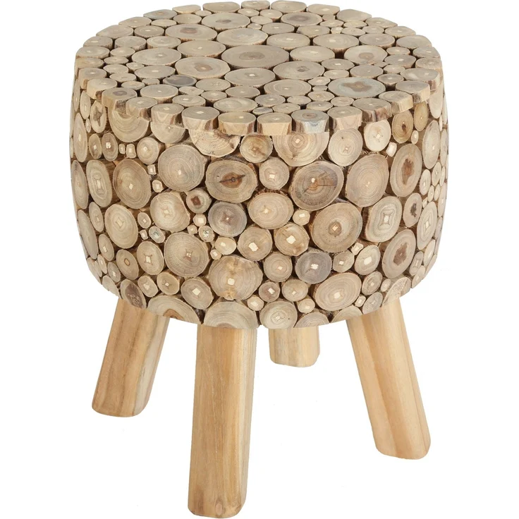 Teak Holz Hocker Samira – Bild 5