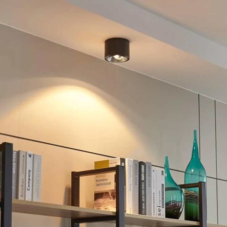 Arcchio Strahler Mabel, 1-flammige Deckenlampe aus Aluminium mit GU10 Fassung, moderne Küchenleuchte, alu – Bild 4