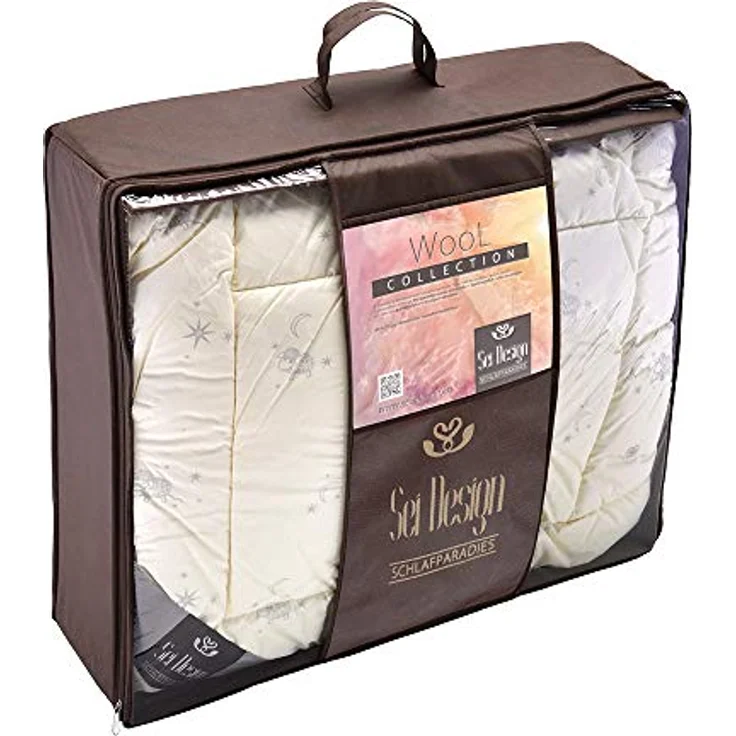 SEI Design Naturfaserbettdecke Wool Comfort 135x200 cm, Füllung: 70% Schurwolle - 30% Polyester – Bild 7