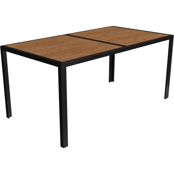 Gartentisch Esstisch Outdoor Tisch Holzoptik Gartenmöbel 150x80 cm – Bild 2