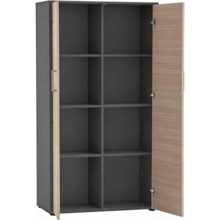 Schildmeyer Aktenschrank Metz 702091, anthrazit/Canello Eiche Dekor, 80 x 38,2 x 150 cm – Bild 3