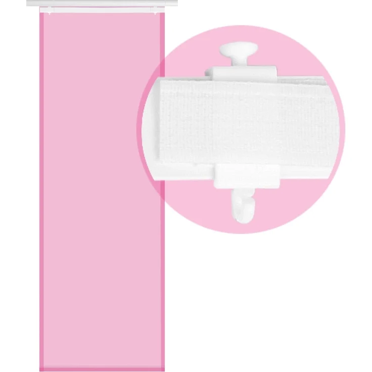 Transparenter Flächenvorhang Voile 60x245 cm wahlweise mit und ohne Technik, schlichte und stilvolle Fensterdekoration in vielen verschiedenen Farben erhältlich (pink - neonpink / mit Technik) – Bild 2
