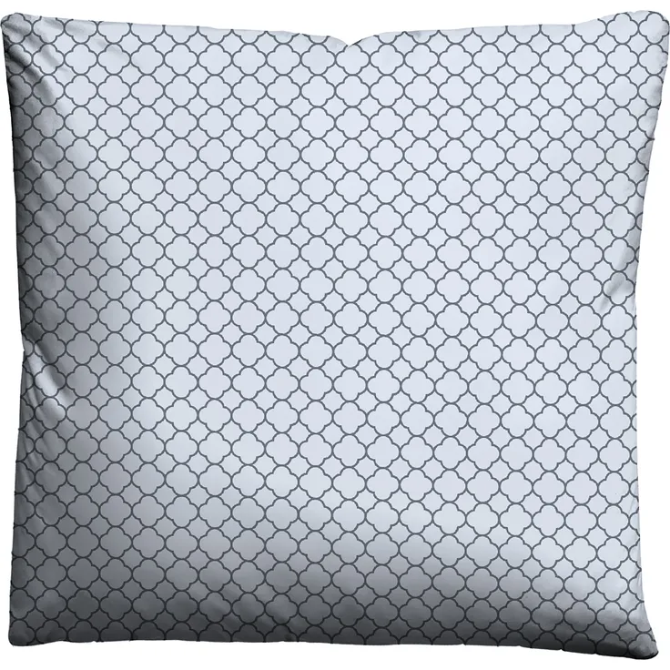 biberna 0636045 Mako-Satin Bettwäsche GRAFIK - MIX & MATCH, blau, 1x 80x80 cm