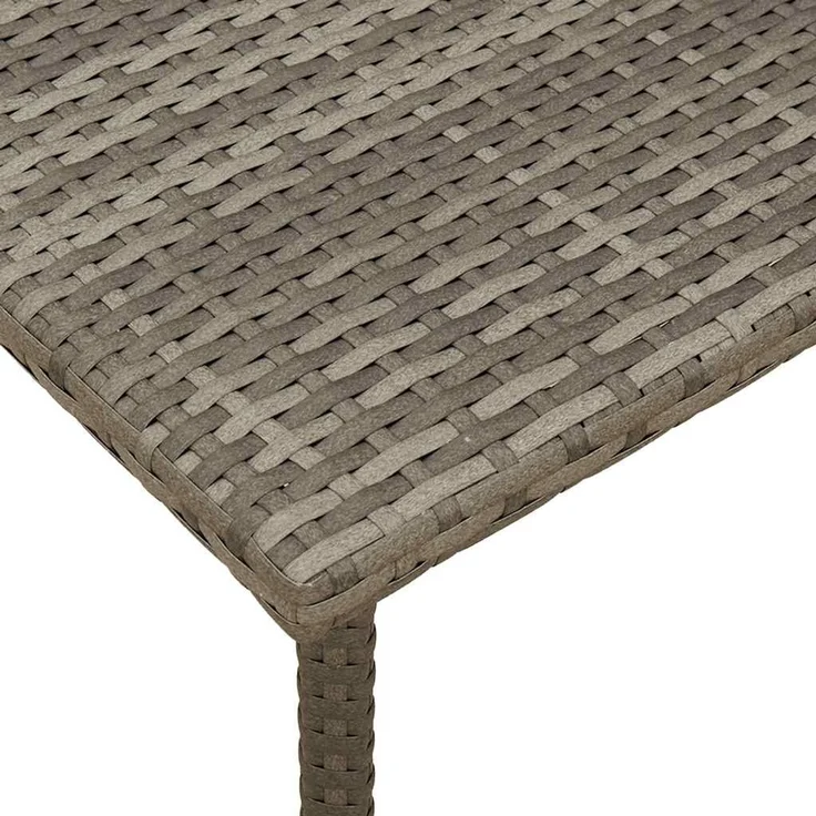 Garten-Couchtisch Terrassentisch, Rechteckig Grau 60x40x37 cm Poly Rattan d5195e – Bild 7