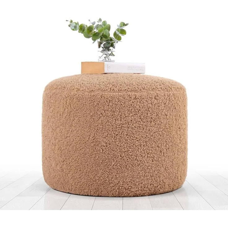 Hanah Home 'Skylee - Coffee' Pouffe, Kaffee, 54 x 39 x 54 cm – Bild 3