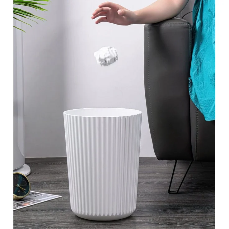 Sinoba Papierkorb ANX Mülleimer Papiereimer, aus stabilem Kunststoff ideal für Kinderzimmer Büro Höhe 27,8 cm 9L, Gelb – Bild 4
