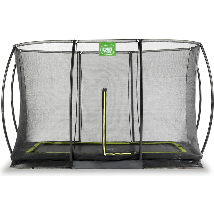 EXIT Silhouette Bodentrampolin 244x366 cm mit Sicherheitsnetz - schwarz Versunkenes Trampolin Rechteckig 120 kg 3 Jahr(e) Sicherheitsnetz Montage erforderlich