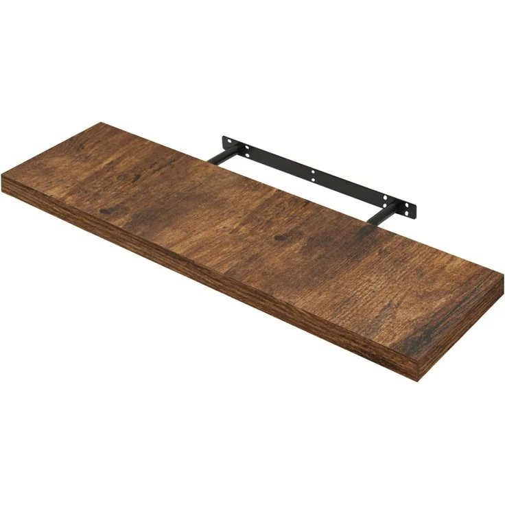 WOLTU Wandregal, Schweberegal Vintage Braun, 70 x 22.9 x 3.8 cm, MDF 1er