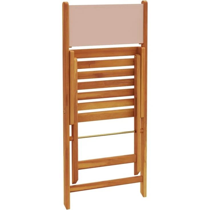 vidaXL Gartenstühle 8 Stk. Klappbar Taupe Stoff und Massivholz 3214618 – Bild 6