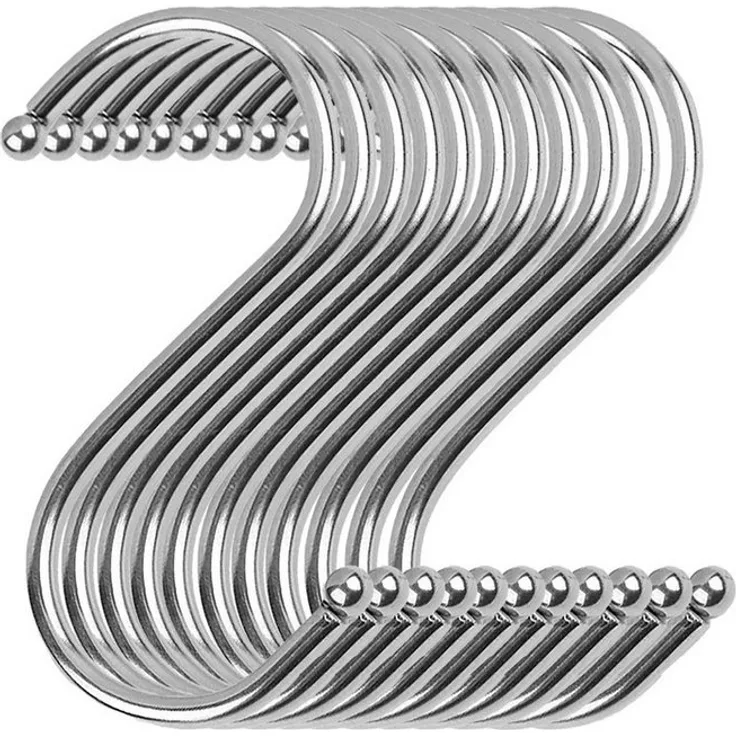 maDDma S-Haken S-Haken 10 Stück aus Metall, (10er Pack, 10-St)