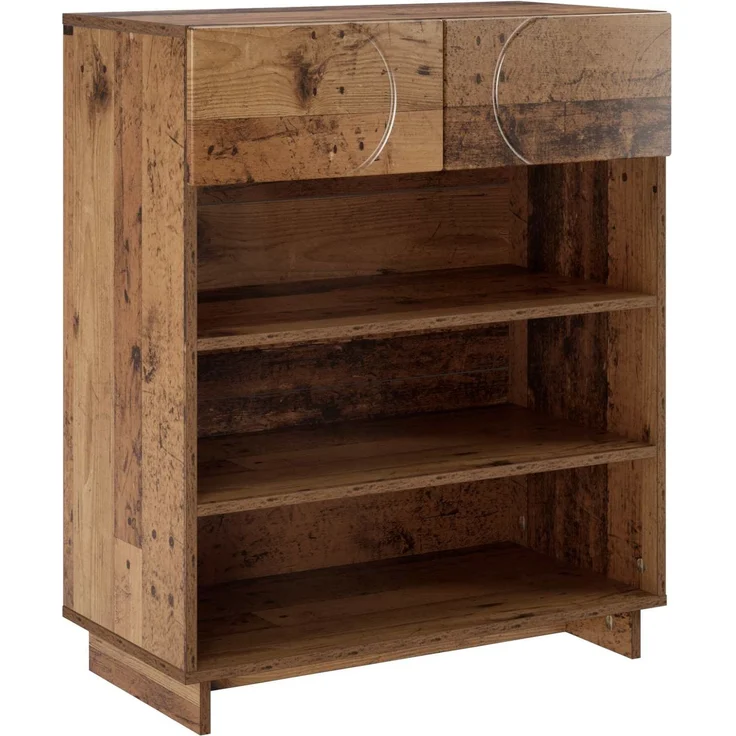 vidaXL Schuhschrank 73 x 38 x 87,5 cm Holzwerkstoff Altholz 8011664 – Bild 2