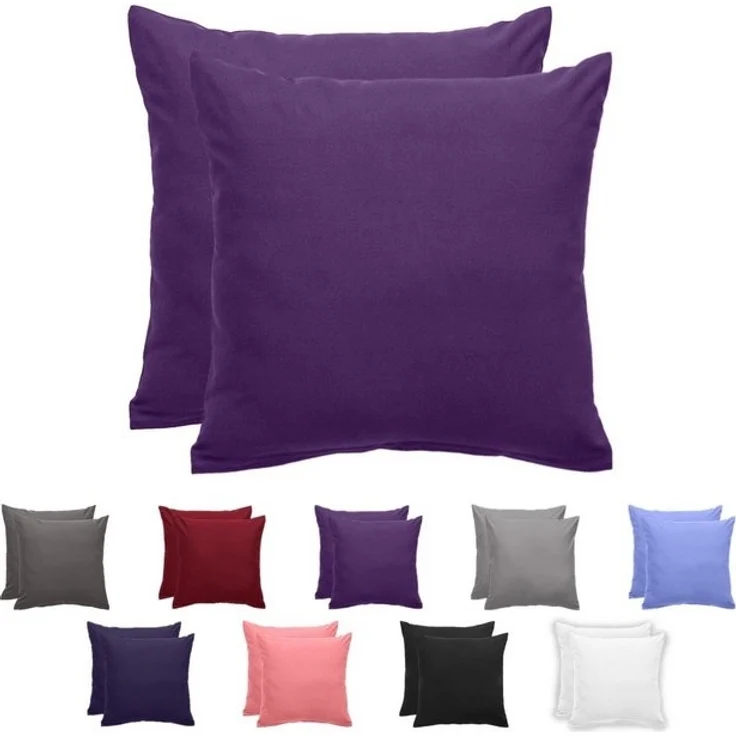 Komfortec Kissenbezug Mikrofaser Satin Kopfkissenbezug für Haar und Haut, (2 Stück), 40x40 cm, ähnlich wie Seide, Superweiches Kissenhülle Set – Bild 4