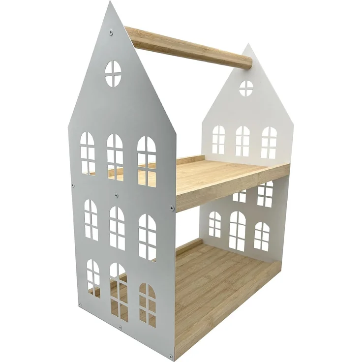 UNUS HOME Etagere Etagere Haus Design, (weiß aus Metall und Holz), Serviertablett Servierständer Serviergestell Servierplatte Holzetagere